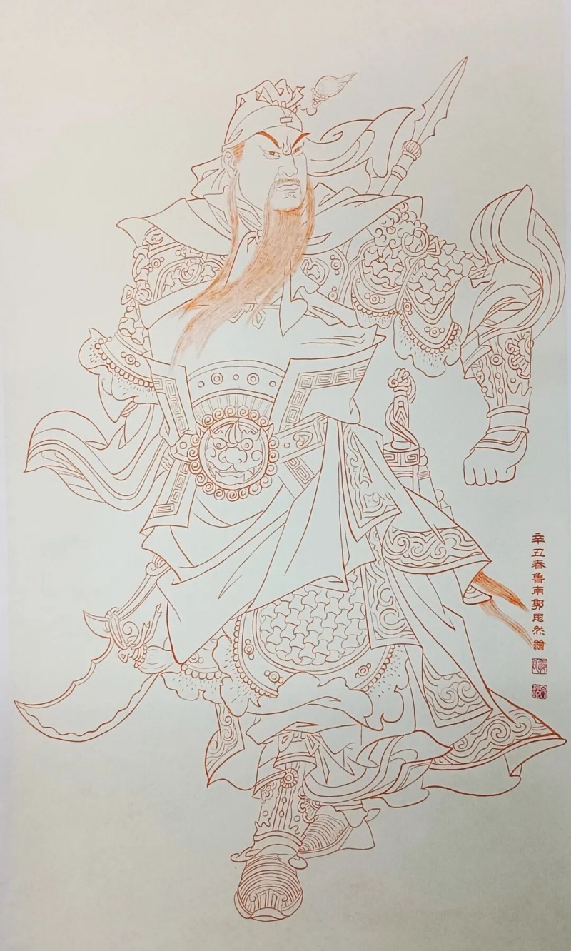 武圣之相，君子之风：郭思然笔下的关公禅韵！-图片5