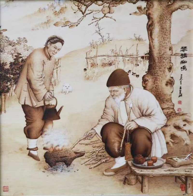 以火为墨,铁笔生花;以艺载道,薪火相传 ——记潍坊非遗“王派烙画”传承人王全战-图片5