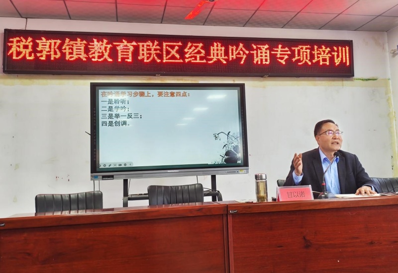 以诗传韵 赋能教坛 山东省枣庄市市中区税郭镇举行古诗文吟诵专项培训-图片3